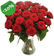 Vazo içerisinde 25 adet kırmızı gül  Şırnak 14 şubat sevgililer günü çiçek 