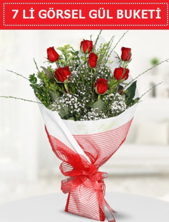 7 adet kırmızı gül buketi Aşk budur  Şırnak hediye çiçek yolla 