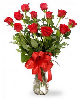  Şırnak çiçekçi mağazası  12 adet kırmızı güllerden vazo tanzimi